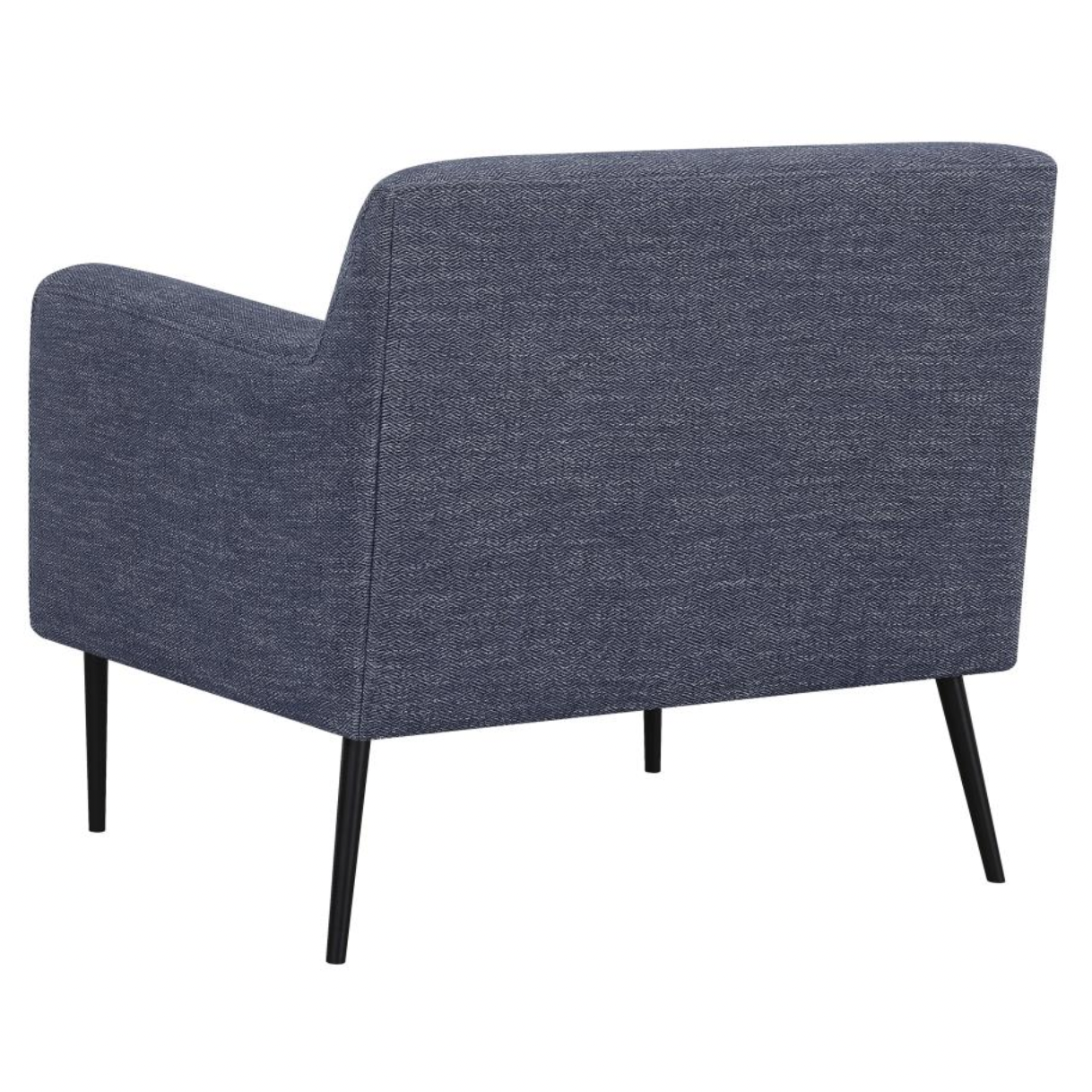 DARLENE Upholstered Track Arms Accent Chair Navy Blue