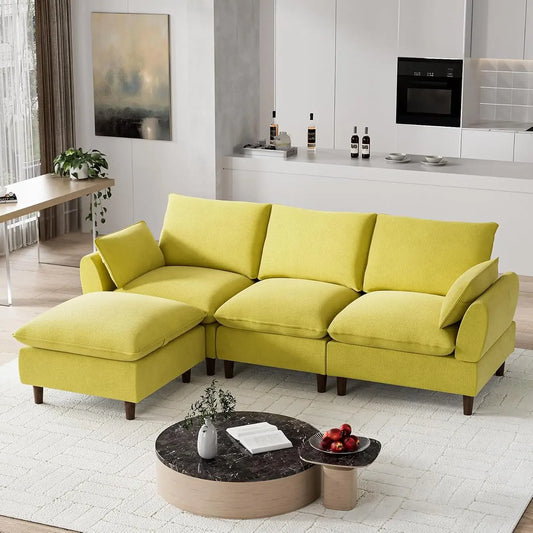 VETRA Modular Sectional Cloud Sofa Yellow