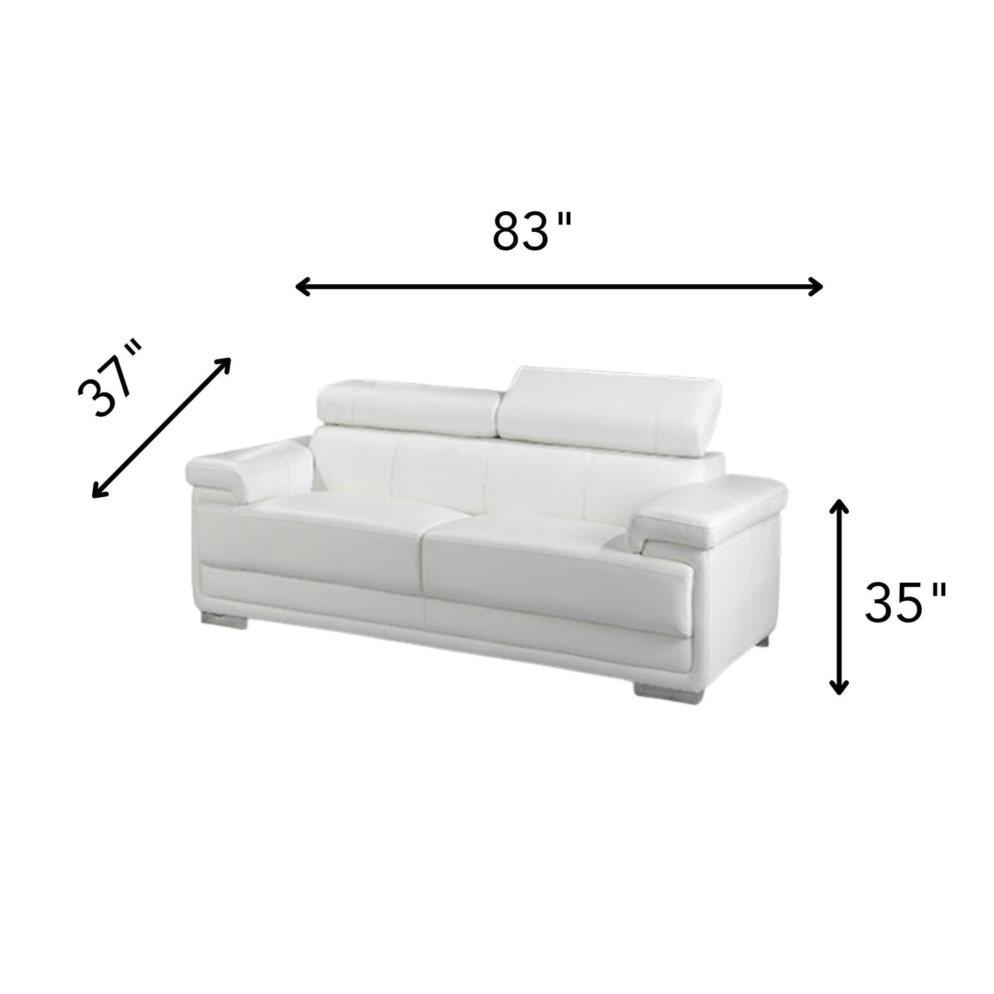 ZOEY White Modern Sofa