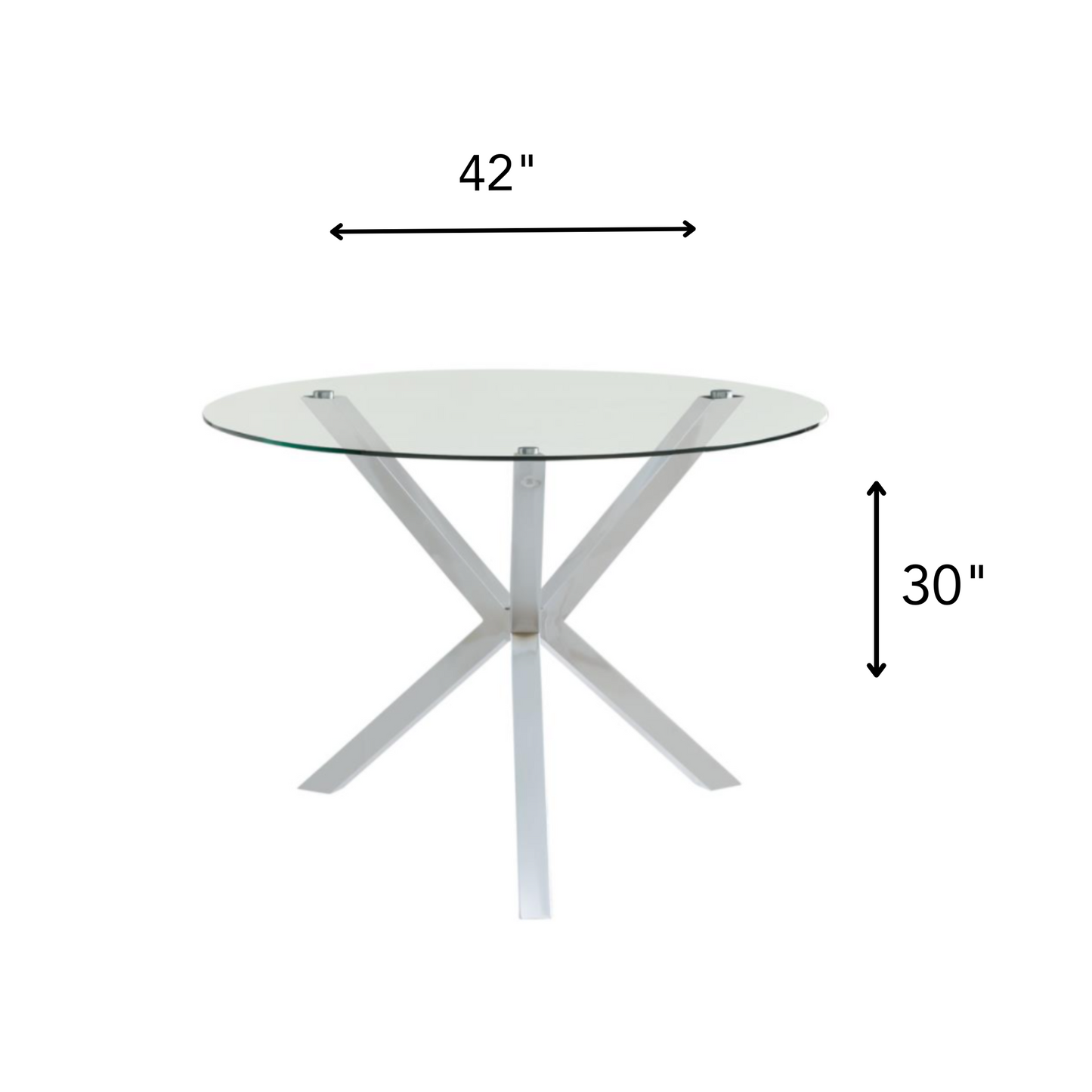 VANCE Glass Top Round Table