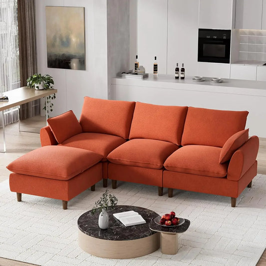 VETRA Modular Sectional Cloud Sofa Orange