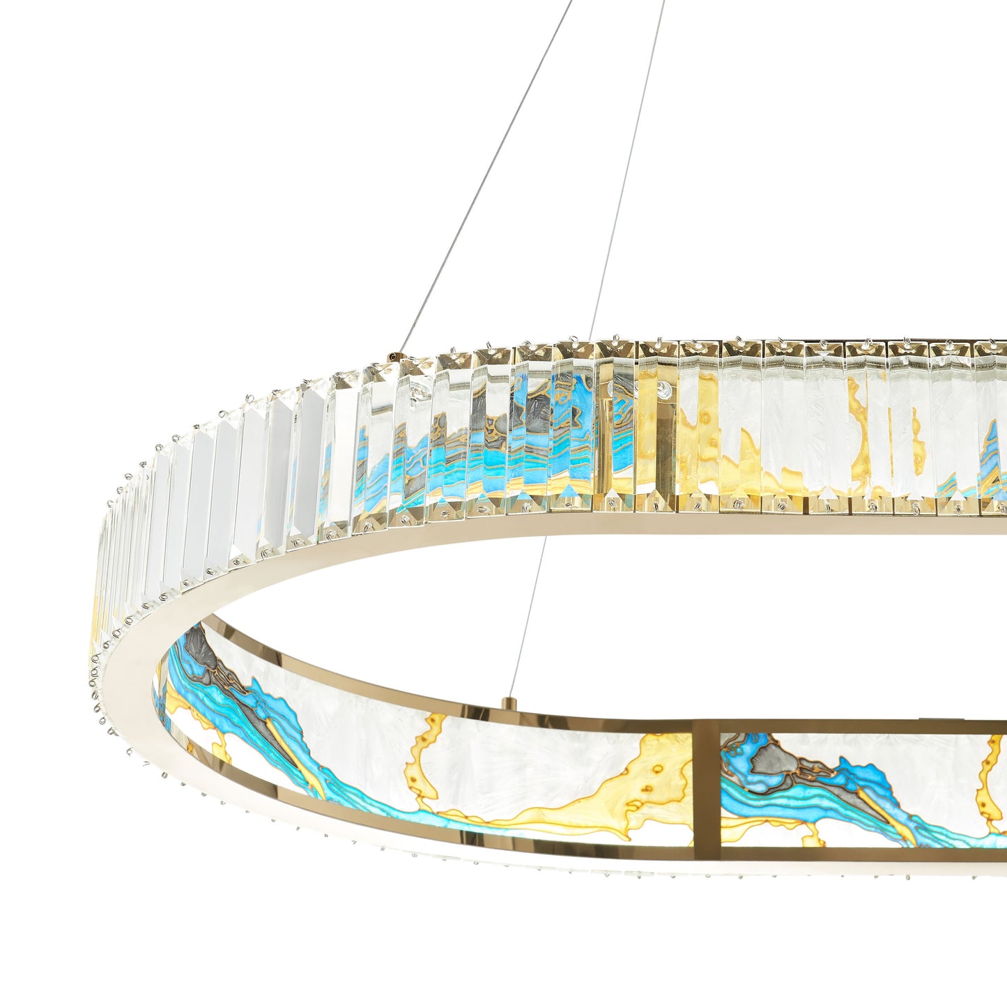 BOESEMAN Colorful Chandelier 1 Tier Squoval