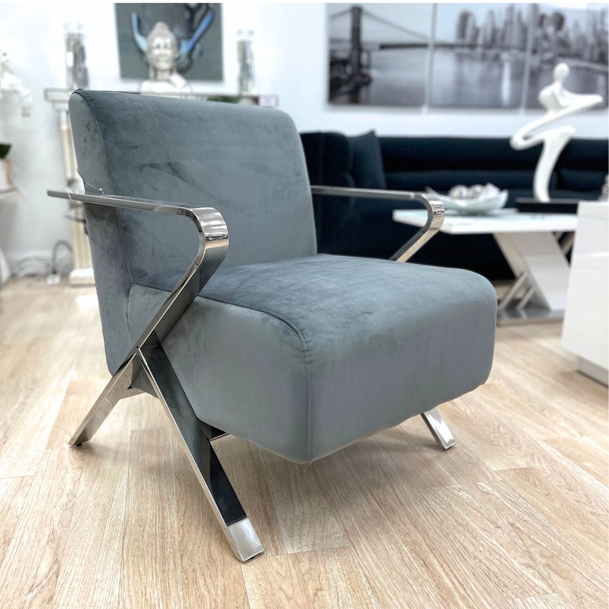 SORRENTO Grey Accent Chair