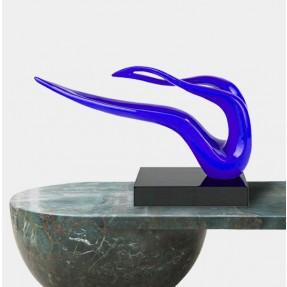 RAALS Abstract Ribbon Statue in Blue