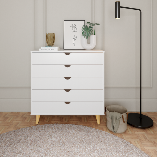 IPANEMA 5-Drawer Dresser White