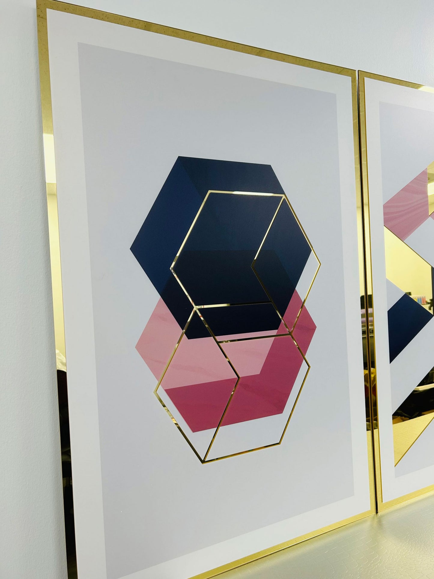 EROS 3D Abstract Shapes Acrylic Mirror Prints
