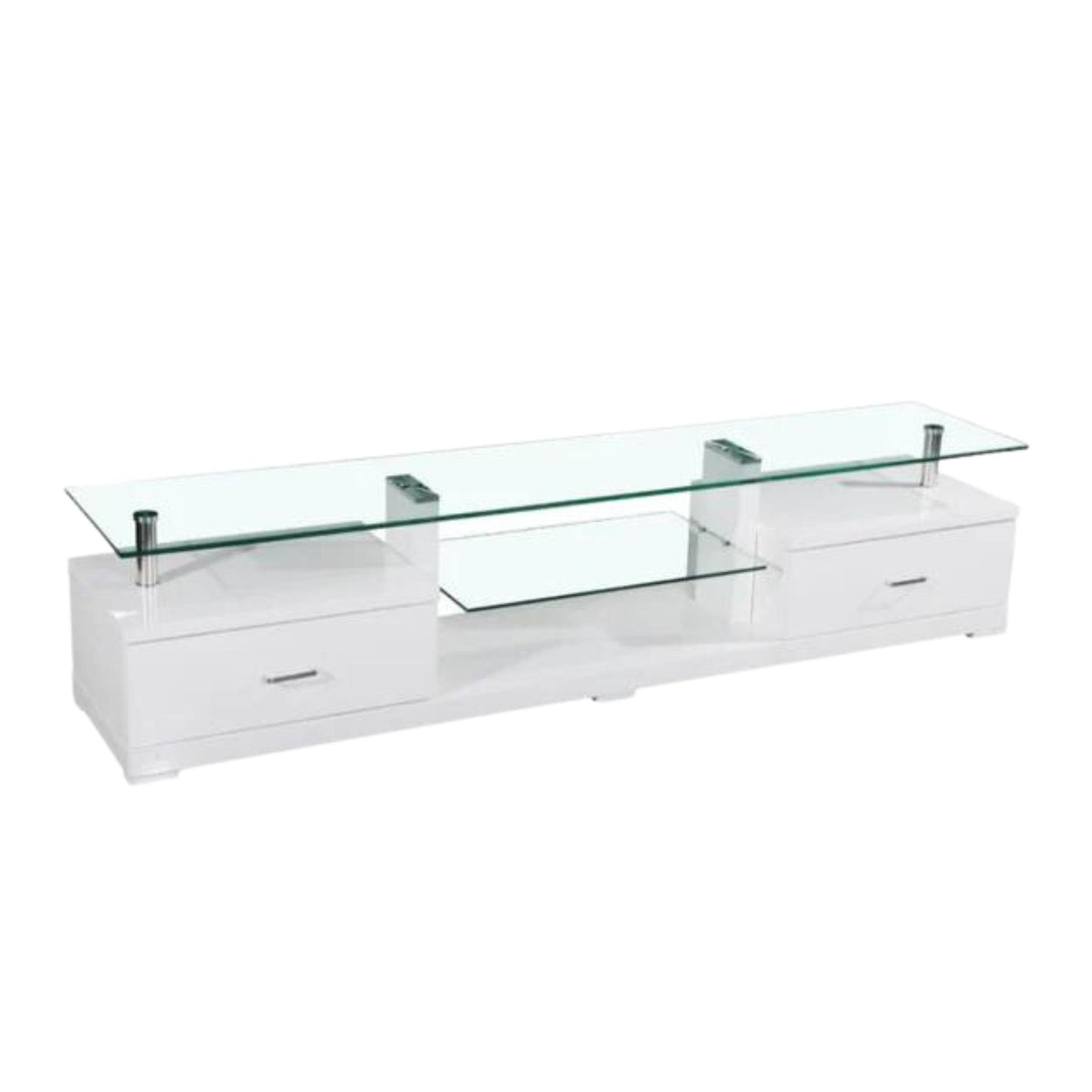 GWEN Glass Top TV Stand