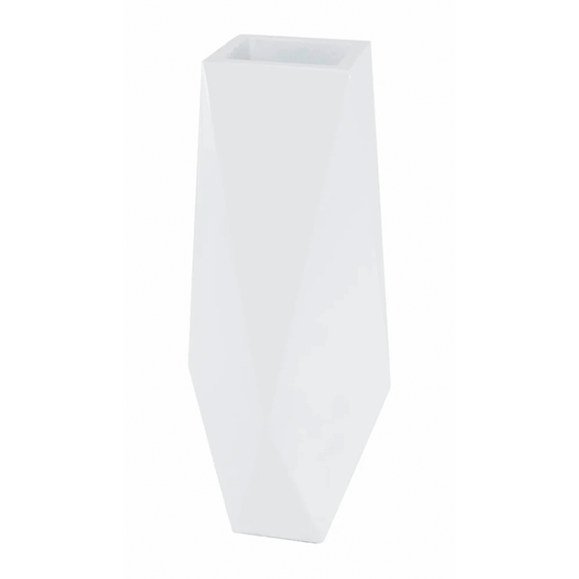 BENNY White Edgy Floor Vase Planters