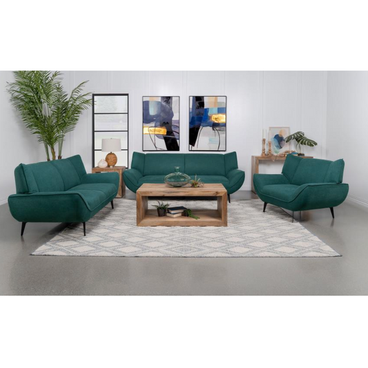 ACTON 3-piece Upholstered Flared Arm Sofa Set
