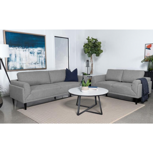 RILYNN 2-piece Track Arm Sofa Set Grey
