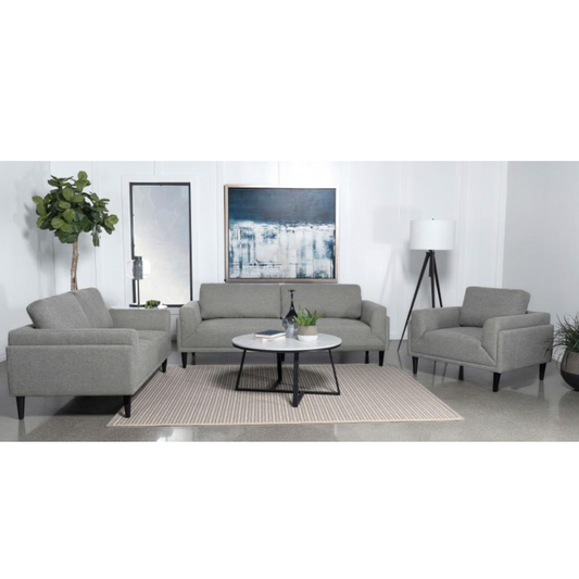 RILYNN 3-piece Track Arm Sofa Set Grey