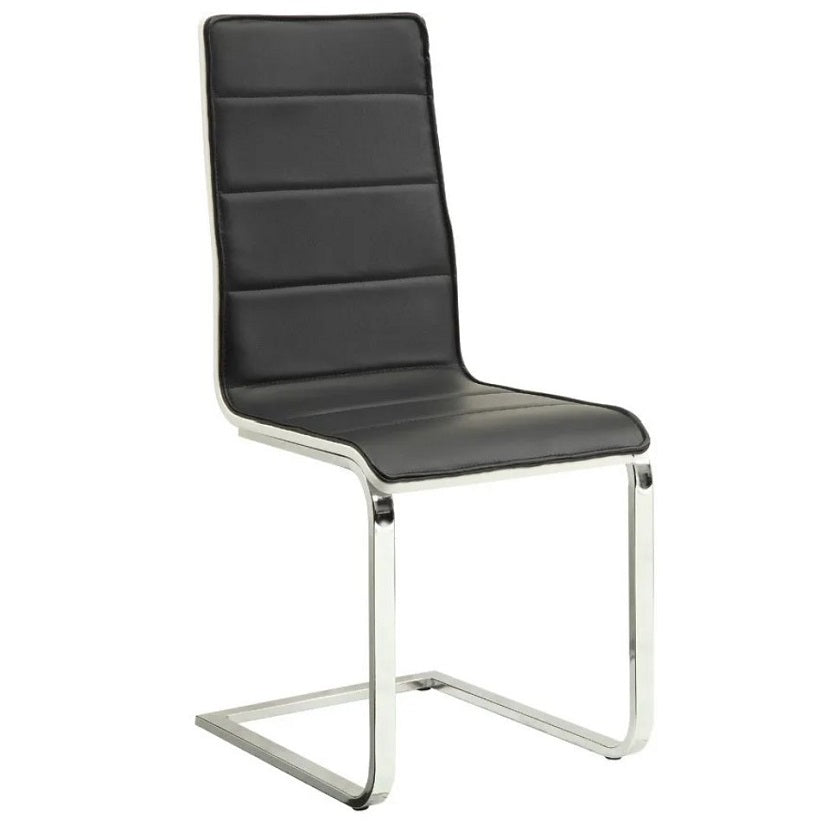 Carmello Black Chair with White Back C-120948