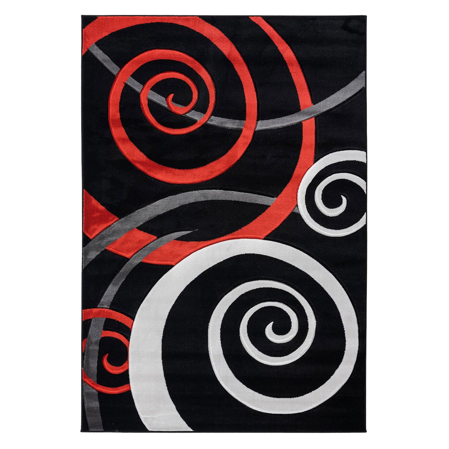 RAVE Black Red and White Rug