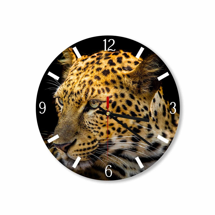 Leopard Round  Wall Clock