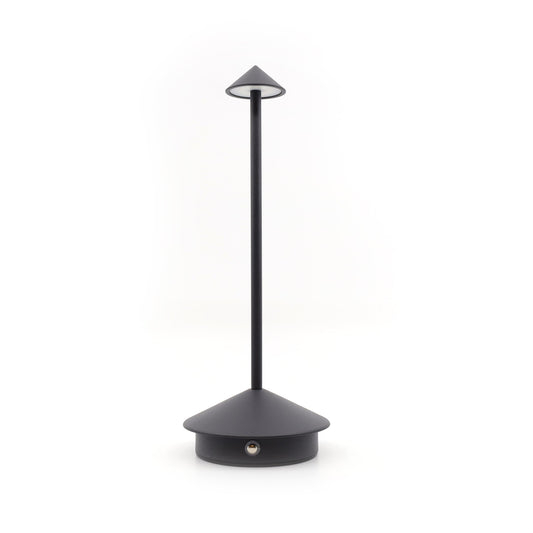 NEXARA Shade Crest Rechargeable Table Lamp Black