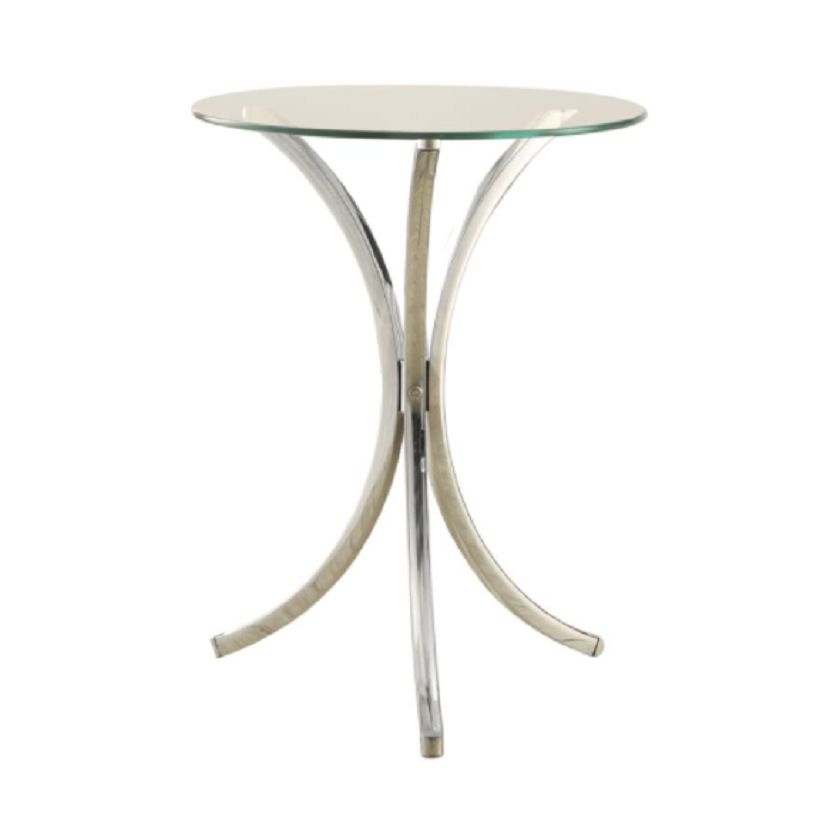 LUISE Glass Top Snack End Table