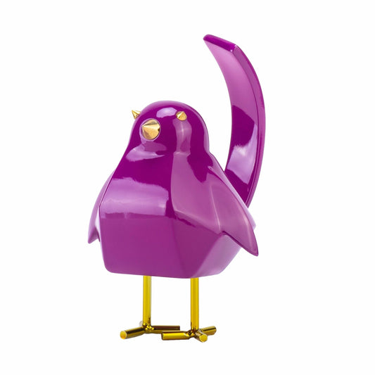 RESIN Bird Sculpture Purple