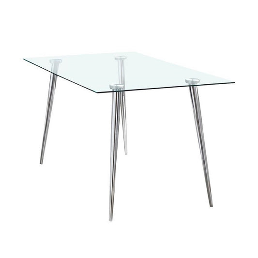 Gilman Rectangular Dining Table Chrome Finish C-190621 CHR