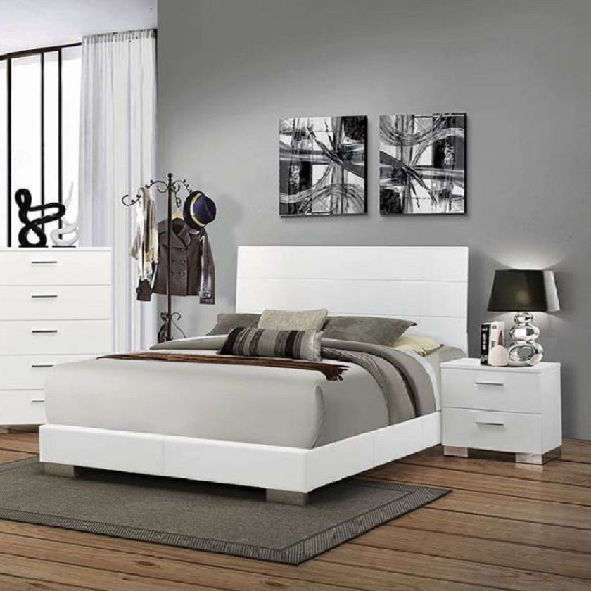 Snow White Glossy White Bed