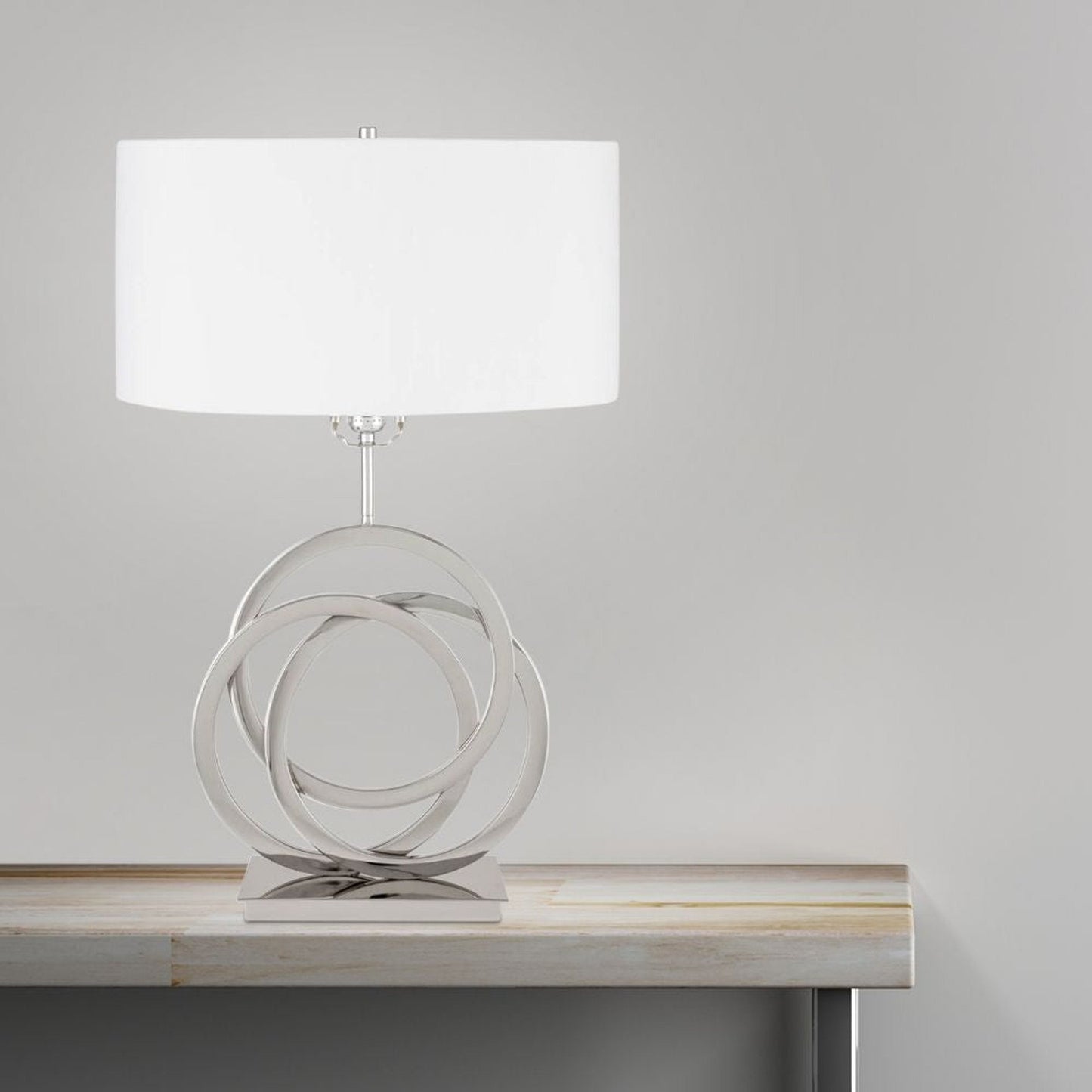 ORIGAMI Chrome Circles Table Lamp