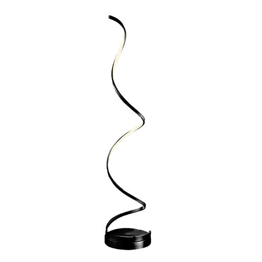ARION Modern Spiral LED 61" Black Floor Lamp