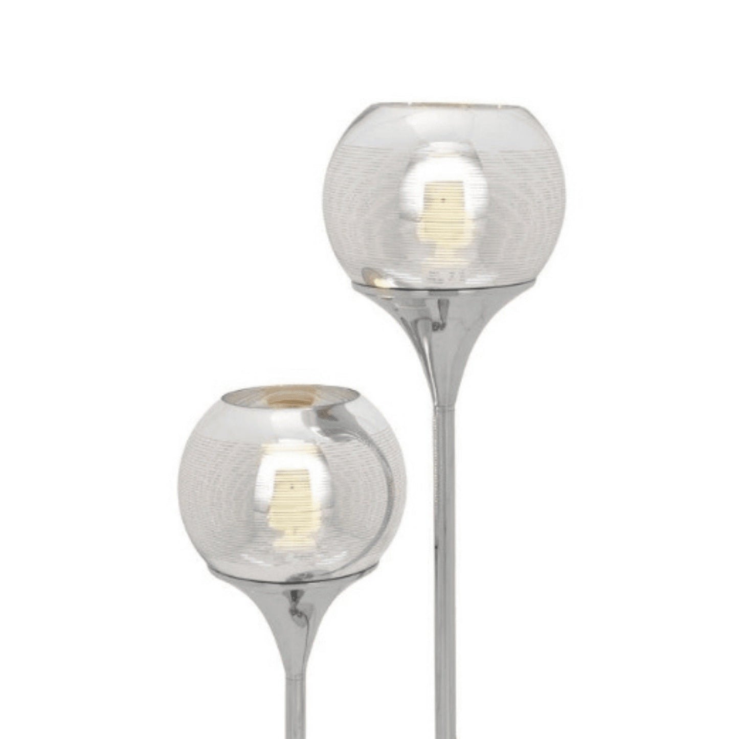 ISTANBUl Chrome Shades Table Lamp 2 Lights
