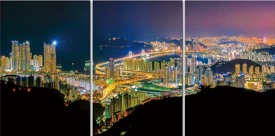 Busan Skyline at Night Acrylic Picture