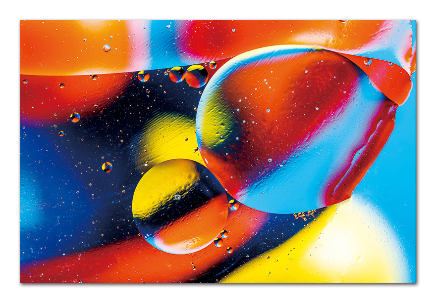 Colorful Bubbles Abstract Acrylic Picture
