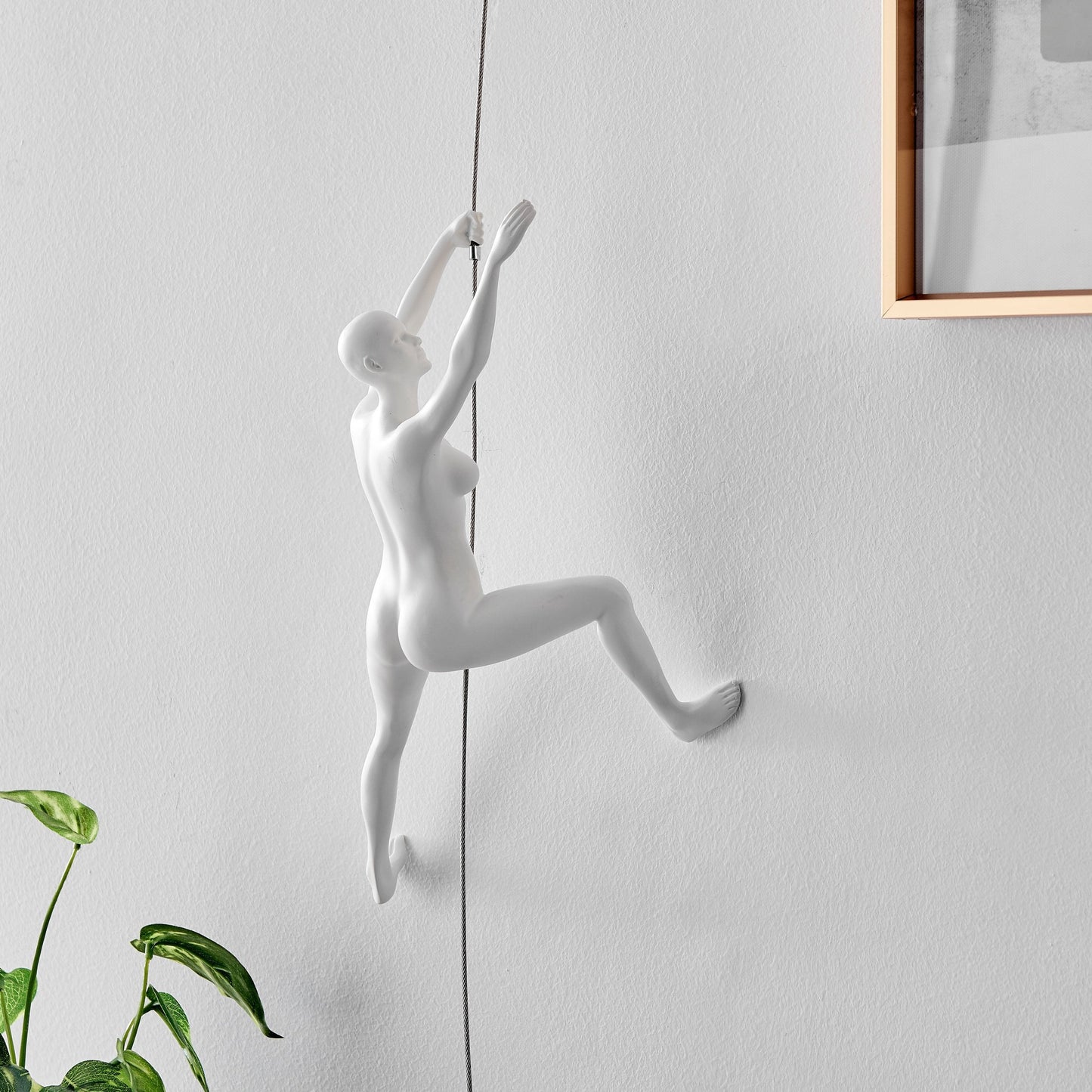 ALPS Climbing Couple Wall Sculptures Set of 2 Black and White