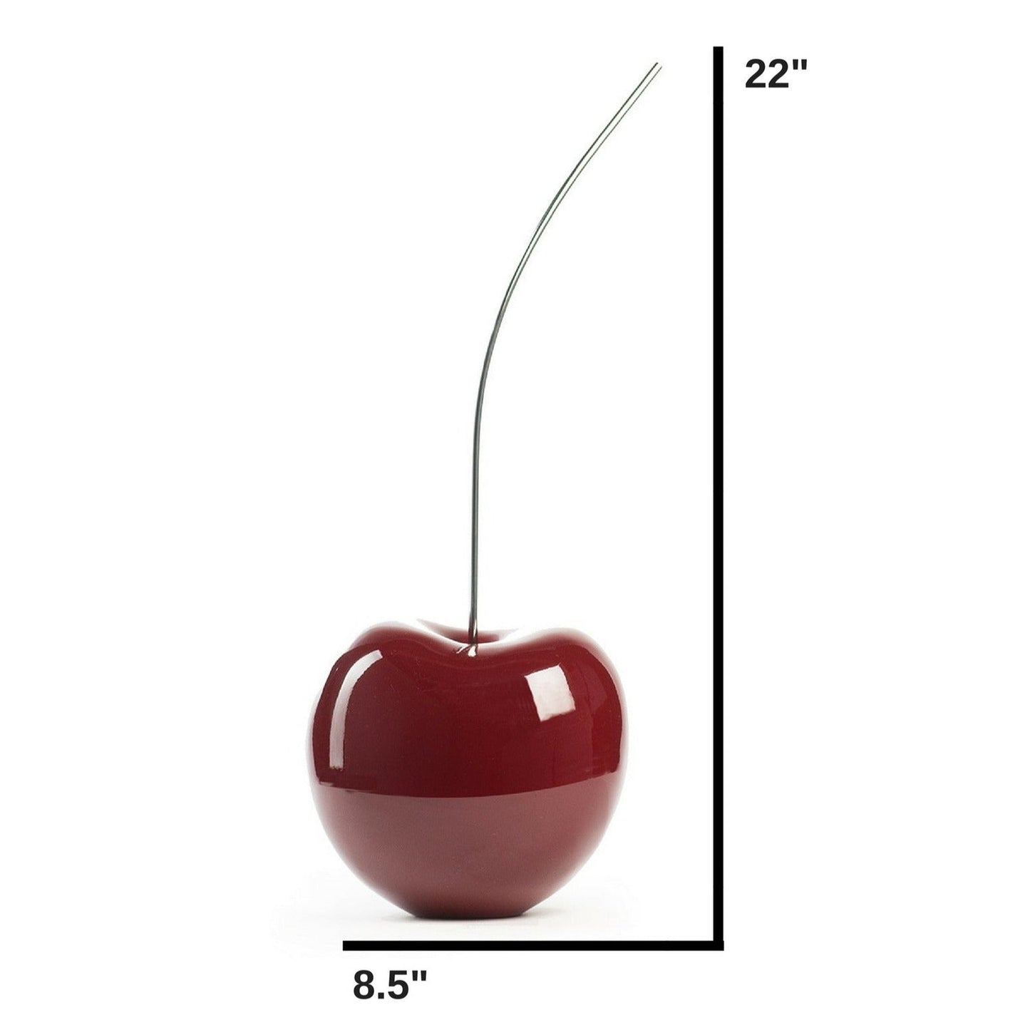 CHERRY 22" Medium Wine Red Sculpture Kira Living