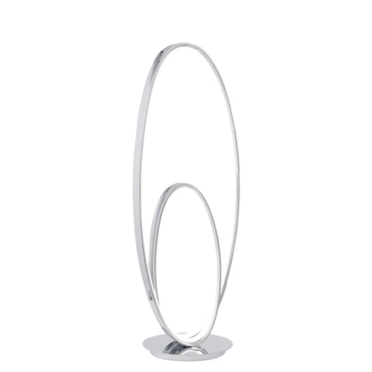 MILAN Chrome Table Lamp LED Strip Touch Dimmer