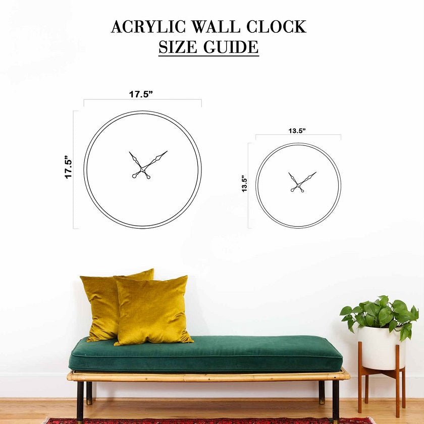 Turquoise Gold Abstract Round Wall Clock