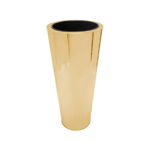 V Shape Stainless Steel Gold Floor Vase 36" Height
