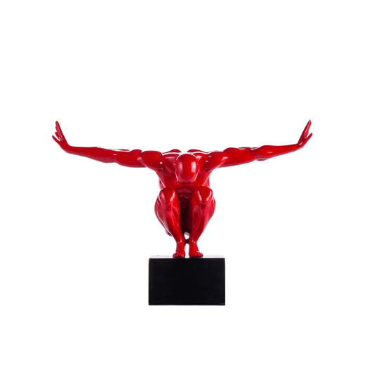 KAEL 11" Saluting Man Sculpture Red