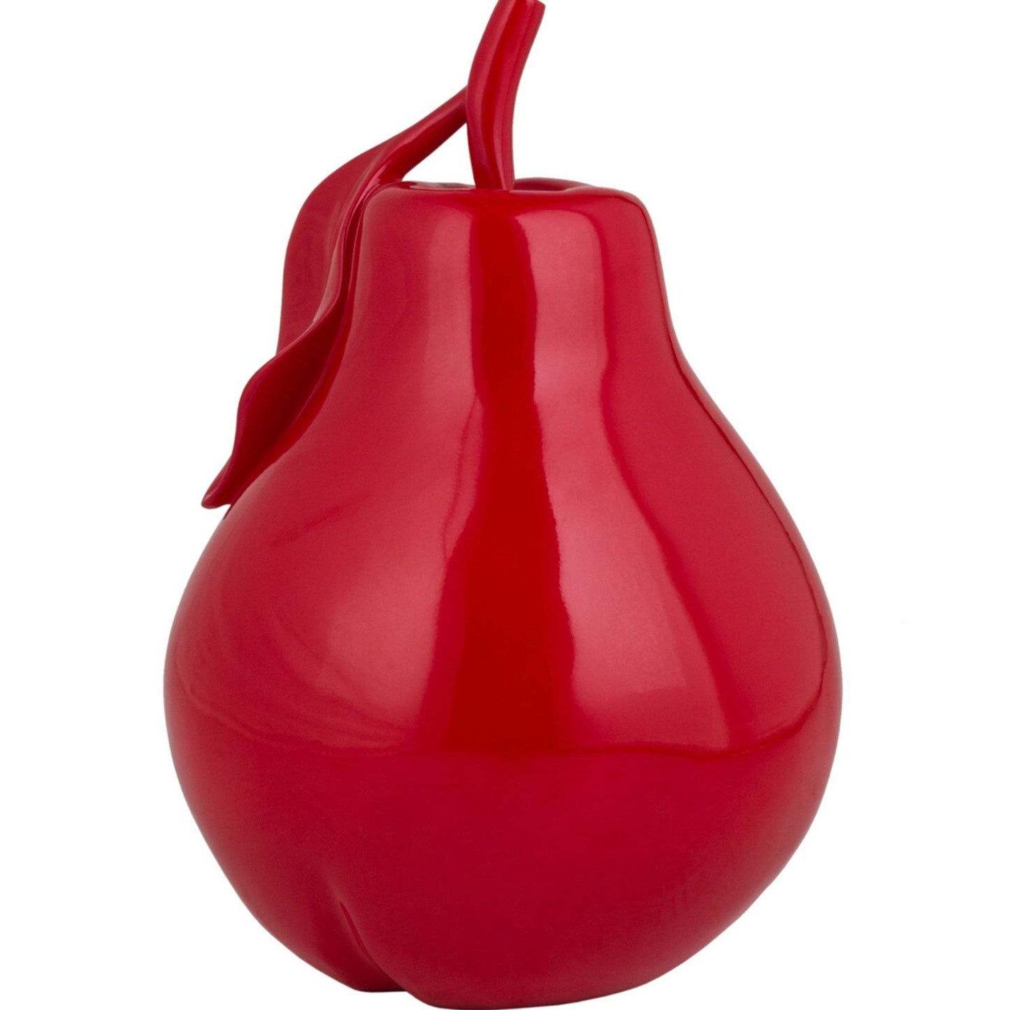 ECHO Solid Color Pear Sculpture Red