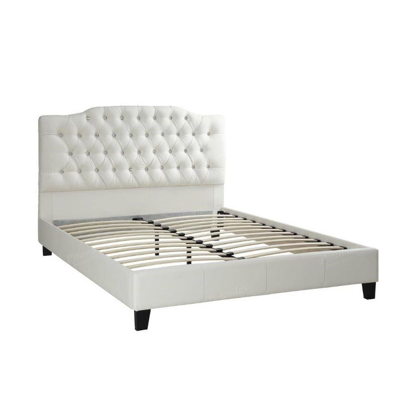 White Tufted Bed Up-F9350
