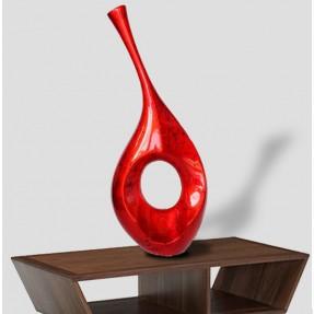 Wide Vase Red D750-1