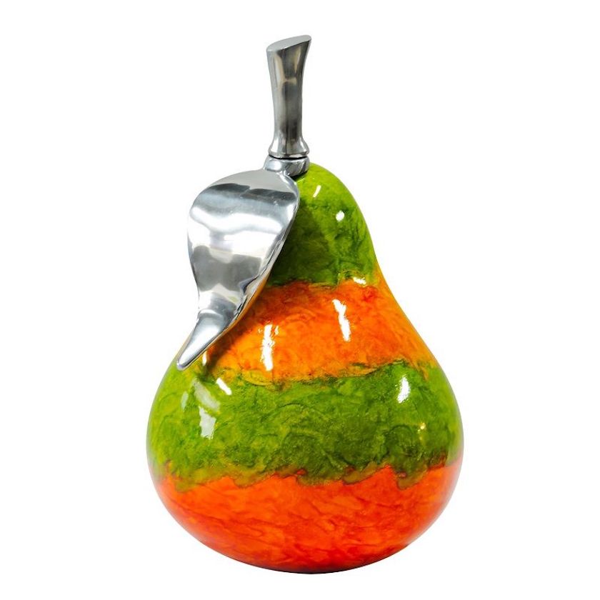 Pear Sculpture Green and Orange G713