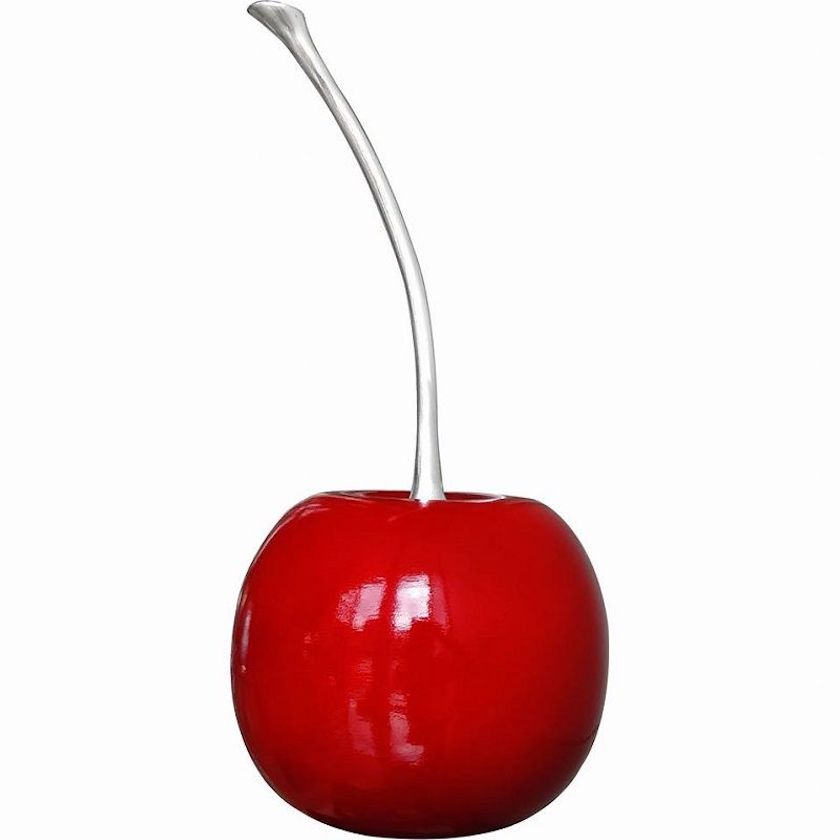 Red Cherry with Stem Sculpture G702